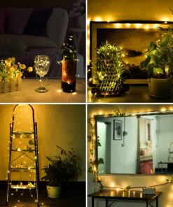 ANJAYLIA 16.5Ft 50 LED Fairy Lights Battery Operated String Lights for Party Home Wedding Festival Decoration, Warm White 24 817D5Idt50L