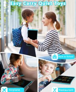 KOKODI Kids Toys LCD Writing Tablet, Colorful Toddler Drawing Pad Doodle Board Erasable, Educational Learning Toys Birthday Gifts for Girls Boys Age 3 4 5 6 7 8 Kids Road Trip Essentials(Green) Green 8.5 Inch 13 817HIxwchoL 1