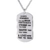 lauhonmin Always Remember You Are Braver/Stronger/Smarter Than You Think Pendant Necklace Family Friend Gift Unisex Made of Stainless steel 15 817ISQ8R0mL