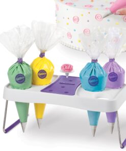 Wilton Decorating Bag Stand - Organize Icing Bags for Easy Reach and Quick Treat Decorating, Holds Flower Nails to Dry Buttercream Flowers, 6-Cavity 21 817JB6loZgL