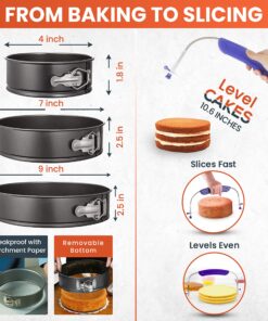 Alternative view of RFAQK 700PCs Cake Decorating Supplies Kit with Baking Supplies- Cake Decorating Tools with Springform Pans, Cake Leveler, Cake Turntable, Numbered Piping Tips, Icing Spatulas, Fondant Tools and More