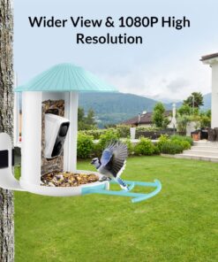 NETVUE Birdfy AI - Smart Bird Feeder with Camera + Solar Panel, Free AI Forever, Auto Capture & Identify 6000+ Bird Species, Bird Videos for Birdwatching, Ideal Gift for Bird Lover Solar Blue 27 817JqTodtyL 6