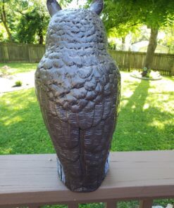 Dalen Fake Owl Decoy to Scare Birds Away from Gardens, Rooftops, and Patios - Scarecrow Provides Chemical-Free Pest Control - Safe and Humane, 16" Great Horned Owl 34 817LRK2vHRL