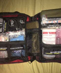 Surviveware Comprehensive Premium First Aid Kit Emergency Medical Kit for Trucks, Cars, Camping, Office and Sports and Outdoor Emergencies - Small 100 Piece Set Regular 48 817LRjqeL6L