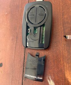 Chamberlain KLIK5U-BK2 Clicker 2-Button Garage Door Opener Remote with Visor Clip, Black Pack of 1 37 817LuktsM5L