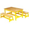 Amazon Basics Indoor Kids Table and Bench Set, Natural 12 817MWY lVlL