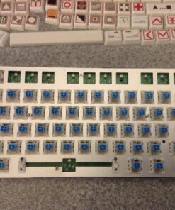 HUO JI Z88 Z-88 RGB Mechanical USB Gaming Keyboard, Blue Switch , LED Backlit, Water Resistant, Compact 81 Keys Anti-Ghosting for Mac, PC, White 81 keys, blue switch 32 817MbVQD7L