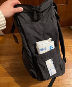 Hap Tim Diaper Bag Backpack,Large Capacity Travel Back Pack Maternity Baby Nappy Changing Bags, Double Compartments with Stroller Straps,Waterproof,Black (US7340-DG) Dark Grey 63 817OJxmazOL