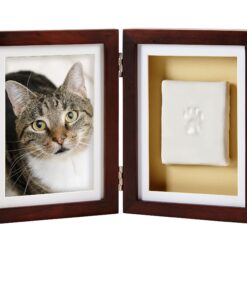 Alternative view of Pearhead Dog or Cat Pawprint Tabletop Photo Frame With Clay Paw Print Imprint Kit, Keepsake for Pet Lovers, 4" x 6" Photo Insert, Espresso