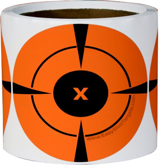 EasyShot Shooting Target Stickers-Adhesive Gun Targets for Shooting Targets for Rifle, Pistol, Air Pellet, Airsoft Guns Sticker BB Targets for Range Practice 4 Inch Orange Target Stickers 200pcs