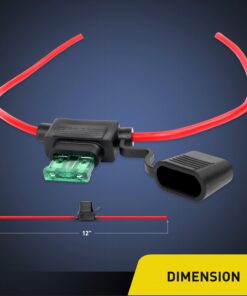 Alternative view of Nilight GA0004 5Pack 12AWG Inline Wiring Harness 12 Gauge ATC/ATO Automotive Holder with 30A Fuse Blade Standard Plug Socket-5 Pack, 2 Years Warranty 5Pcs 12AWG Fuse Holder