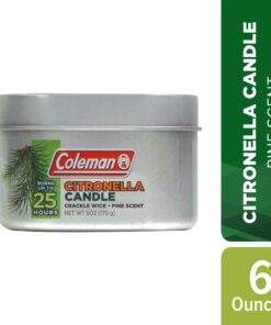 Alternative view of Coleman Pine Scented Citronella Candle with Wooden Crackle Wick - 6 oz Tin Pine Scent