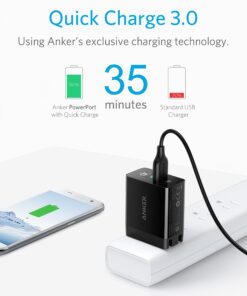 Alternative view of Anker Quick Charge 3.0, 18W 3Amp USB Wall Charger - Fast Charging, Compatible with Wireless Charger, Galaxy S10e/S10/S9/S8/Plus, Note 9/8, LG V40/V30+, iPhone, iPad and More