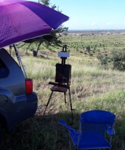 U.S. Art Supply Coronado Black Cherry Easel, Large Adjustable Wooden French Style Field and Studio Sketchbox Tripod Easel with Drawer, Artist Wood Palette, Premium Beechwood, Painting, Sketching Stand 34 817SxTj4RbL