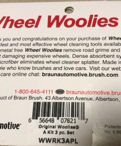 ABN Car Wheel Rim Cleaning 3-Piece Kit – Original Brush Stick Tool Tire Woolie Wooly Wand Set (3 Brushes) 23 817ThrxkWhL