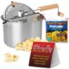 Original Whirley-Pop Popcorn Popper Kit - Metal Gear - Stainless Steel - 1 Real Theater All Inclusive Popping Kit 57 817U881vfXL