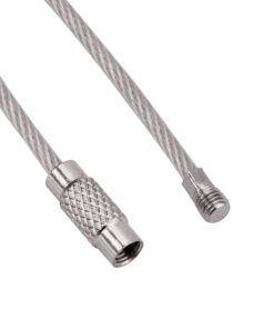 Keychain, Wisdompro 20 Pack of 4.3 Inches Stainless Steel Wire Ring 2mm Cable Loop Rings for Hanging Luggage Tag, Keyrings and ID Tag Keepers (Pack of 20-4.3 inch) 6-color 4.3" 20Pack 15 817U97GBMPL 1