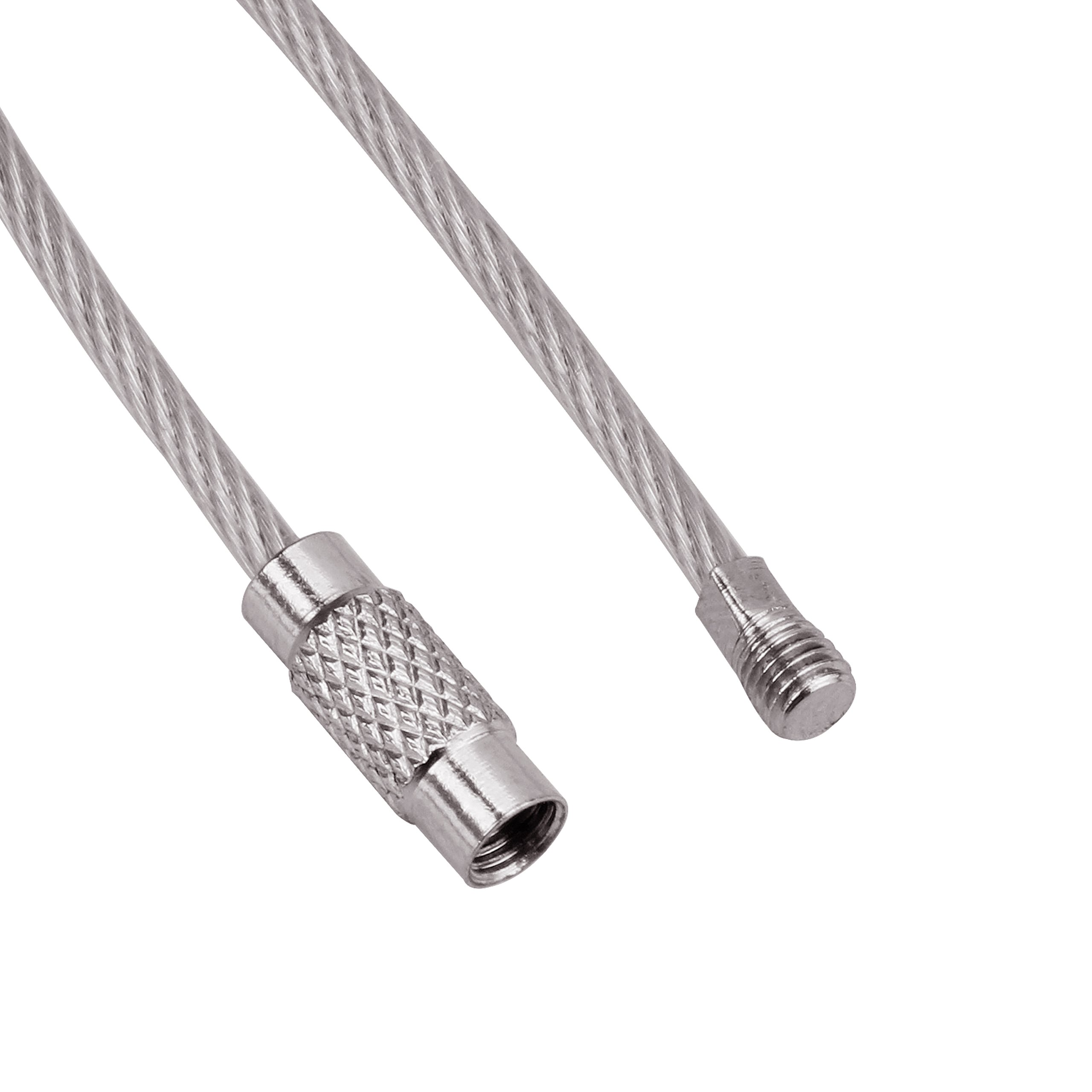 Keychain, Wisdompro 20 Pack of 4.3 Inches Stainless Steel Wire Ring 2mm Cable Loop Rings for Hanging Luggage Tag, Keyrings and ID Tag Keepers (Pack of 20-4.3 inch) 6-color 4.3" 20Pack 4 Keychain, Wisdompro 20 Pack of 4.3 Inches Stainless Steel Wire Ring 2mm Cable Loop Rings for Hanging Luggage Tag, Keyrings and ID Tag Keepers (Pack of 20-4.3 inch) 6-color 4.3" 20Pack - Image 4