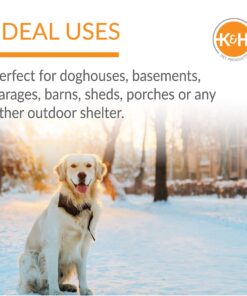K&H Pet Products Lectro-Kennel Outdoor Heated Pad with Free Cover Black Medium 16.5 X 22.5 Inches 60 Watts 23.0"L x 17.0"W x 1.0"Th Retail Box 11 817UCOw5OPL 3