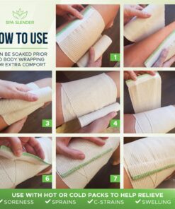 SPA SLENDER 6-inch Elastic Wrap - Compression Bandage with Hook and Loop Closure – Non-Latex Bandage Elastic Wrap for Injuries and Soreness – 2 pcs Washable Wide Elastic Bandage 2 Count 20 817VWn4JW3L