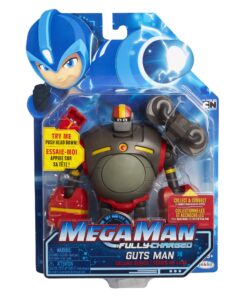 Mega Man Fully Charged – Deluxe Guts Man Articulated Action Figure with Expanding Belly and Guts Man Buster Accessory (to swap onto the Mega Man figure)! Based on the new show! 19 817WO 4fD5L