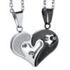 Jstyle Stainless Steel Mens Womens Couple Necklace Pendant Love Heart CZ Puzzle Matching 15 817WlLya6vL