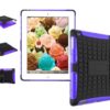 New Ipad Case Cover Shockproof Rugged Hard for New iPad 9.7 inch 2017 Version Model Numbers A1822 A1823 MP2G2LL/A MP2J2LL/A MPGT2LL/A MPGW2LL/A MP2F2LL/A MP2H2LL/A (Black + Purple) 3 817YXNSdKTL