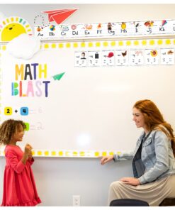 Carson Dellosa 31-Piece Photographic Alphabet Line and Number Line Bulletin Board Set, Alphabet and Number Line for Classroom Wall & Bulletin Board with Word Family Classroom Posters, Classroom Decor Photographic Line 10 817YdC9VhXL