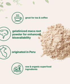 Organic Maca Root Powder, 2 Pound, Gelatinized for Better Absorption, Rich in Antioxidants, Help Energy, Stamina, Endurance, Strength and Immune System, No GMOs, Vegan Friendly and Peru Origin 2 Pound (Pack of 1) 11 817ZFCu2x0L