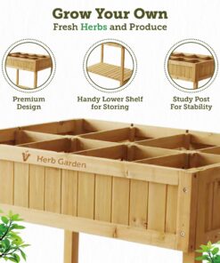 VegTrug 8 Pocket Herb Garden Brown 34 817ZloLFuTL