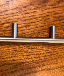 Cosmas 25 Pack 305-030SN Satin Nickel Cabinet Hardware Euro Style Bar Handle Pull - 3" Inch (76mm) Hole Centers, 5-3/8" Overall Length, 1/2" Inch Bar Diameter 30 817aaOBEEdL