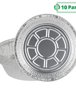 Alternative view of PARTY BARGAINS 14-Inch Round Disposable Aluminum Pans - 10 Pack (Lids not included) - For Baking, Roasting, BBQ, Perfect for Kitchen, Takeout Food, Catering, Picnic, Camping (Max 240°C) 14 Inch no lids