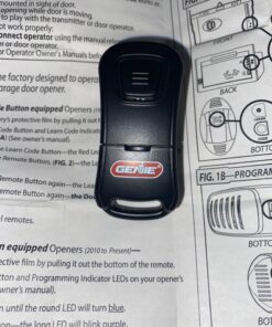 Genie Single Button Garage Door Opener Remote - Safe & Secure Access - Compatibility with Genie Only Intellicode Garage Door Openers - Model G1T-BX 1 Pack 39 817cRfZY1BL