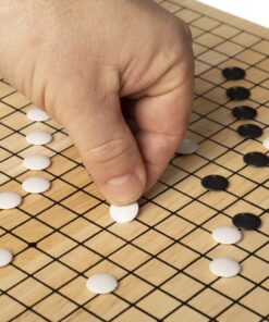 Go Set with Natural Wood Board | Portable 29 x 29cm (11.4" x 11.4") Set | Complete Set of 361 Stones | 19x19 Grid Layout, Portable Size for Travel | 2-Player - Classic Chinese Strategy Board Game 7 817d2dY2BVL