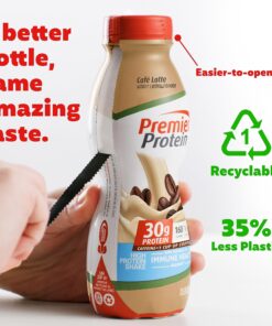Alternative view of Premier Protein Shake, Café Latte Liquid, 30g Protein, 1g Sugar, 24 Vitamins & Minerals, Nutrients to Support Immune Health, gluten free, 11.5 fl oz Bottle, 12 Pack