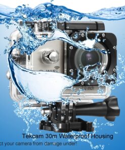 TEKCAM Action Camera Waterproof Case Underwater Protective Housing Case Compatible with AKASO EK7000 V50 Elite/REMALI CaptureCam/Apexcam/Vemont/SJCAM/HLS/Jadfezy/Xilecam/WOLFANG GA300 Action Camera 21 817eW5k2yGL