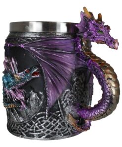 Ebros Myths And Legends The Conception Of Blue Fire Beowulf Purple Dragon Beer Stein Tankard Coffee Cup Mug Great Gift For Dragon Lovers Party Hosting (Purple Dragon) 18 817enOvvP6L