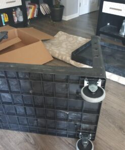 Rubbermaid Commercial Products 2-Shelf Utility/Service Cart, Medium, Lipped Shelves, Ergonomic Handle, 500 Lbs Capacity, for Warehouse/Garage/Cleaning/Manufacturing (FG452088BlA) Black 69 817fdIhQRML