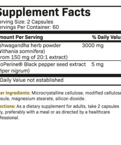 Futurebiotics Ashwagandha Capsules Extra Strength 3000mg - Stress Relief Formula, Natural Mood Support, Stress, Focus, and Energy Support Supplement, 120 Capsules 120 Count (Pack of 1) 24 817fexL3lJL