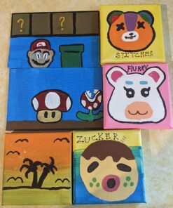 SL crafts Mini Stretched Canvas 4"X4" (1 Pack of 6 Mini Canvases) 19 817gdy4ueAL