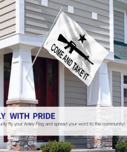 Alternative view of ANLEY Fly Breeze 3x5 Foot M-4 Gonzales Come and Take It Flag - Vivid Color and Fade Proof - Canvas Header and Double Stitched - M4 Carbine Flags Polyester with Brass Grommets 3 X 5 Ft White