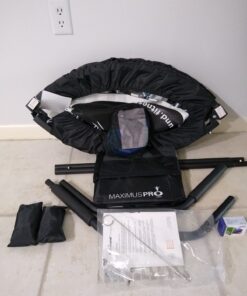 Maximus PRO Folding Rebounder USA | Voted #1 Indoor Exercise Mini Trampoline for Adults with Bar | Fitness & Weight Loss| Free Storage Bag, Resistance Bands, Online & DVD Workouts | Already Assembled 24 817hz3v24wL
