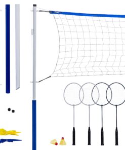 Franklin Sports Portable Badminton Set - Adult and Kids Badminton Net - Perfect Backyard/Lawn Game - Includes 4 Racquets - Recreational 18 817iRJ4SkkL