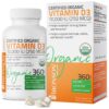 Bronson Vitamin D3 10,000 IU (250 mcg) Immune Support, Healthy Muscle Function & Bone Health, High Potency Organic Non-GMO Vitamin D Supplement, 360 Tablets 360 Count (Pack of 1) 70 817iVKMsnEL