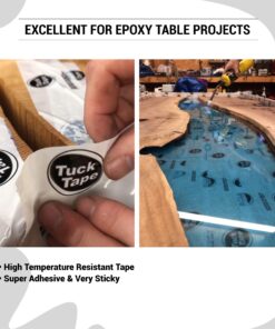 Tuck Tape Construction Sheathing Tape, Epoxy Resin Tape, 2.4 in x 180 ft (White) White 9 817iYf8sHSL
