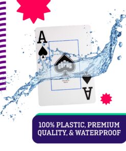 Copag 1546 Design 100% Plastic Playing Cards, Poker Size Black/Gold (Jumbo Index, 1 Set) Jumbo Index 23 817iqpifFIL