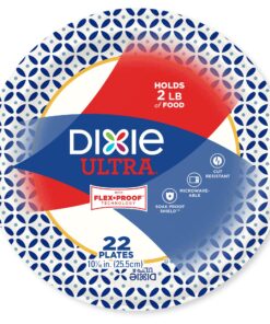 Dixie Ultra Disposable Paper Plates, 10-1/16 in. Dinner Size, Printed, 176 Count Multicolor 12 817k8QmzUL