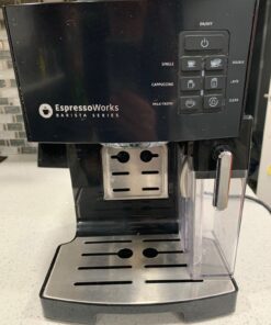 EspressoWorks 19-Bar Espresso, Latte and Cappuccino Maker 10-Piece Set - Brew Cappuccino and Latte with One Button - Espresso Machine with Milk Steamer 1250W - Coffee Gifts (Black) Black 42 817nFOoFPjL