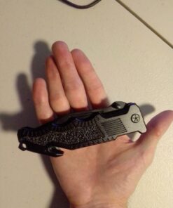 Smith & Wesson Border Guard 10in High Carbon S.S. Folding Knife with 4.4in Tanto Blade and Aluminum Handle for Tactical, Survival and EDC Partially Serrated Edge 49 817oFakZGDL