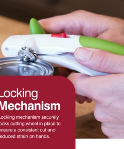 Zyliss Lock N' Lift Can Opener - Can Opener with Lid Lifter Magnet - Manual Can Opener with Locking Mechanism - Safe and Easy-to-Turn - Stainless Steel - Green Lock & Lift Green 12 817ovhuqizL
